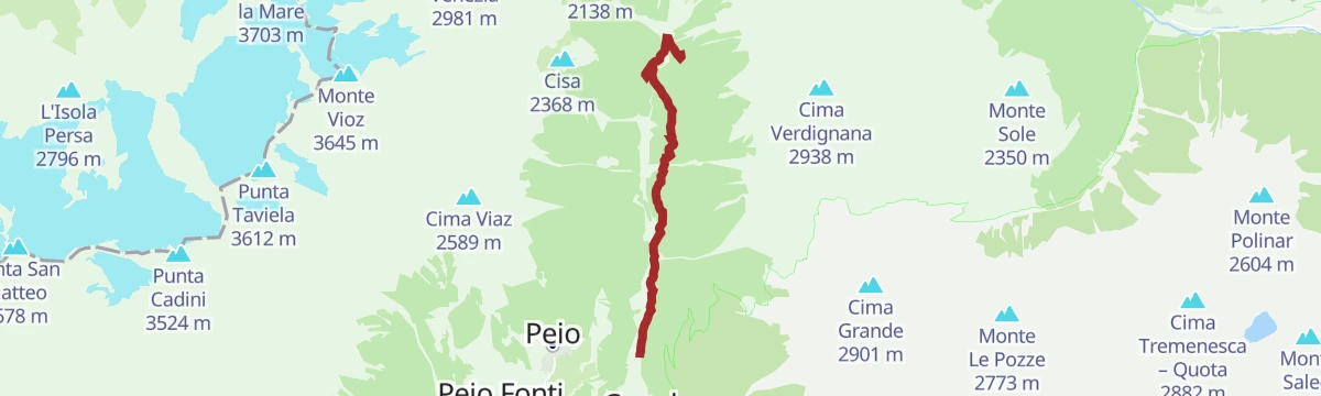 Route map: Malga Pontevecchio